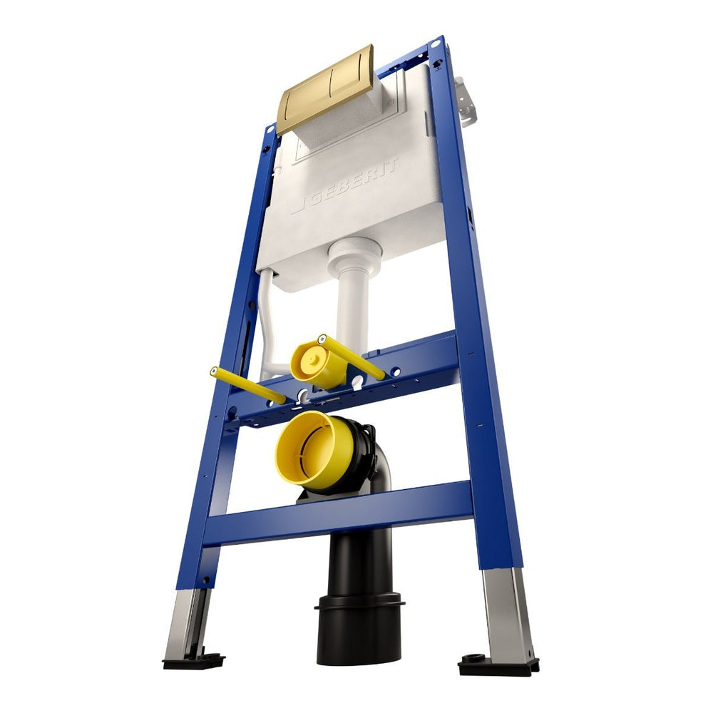 Geberit Alpha01 Square Dual Flush Plate - Brass - 115.055.QE.1 - TAP 'N' SHOWER