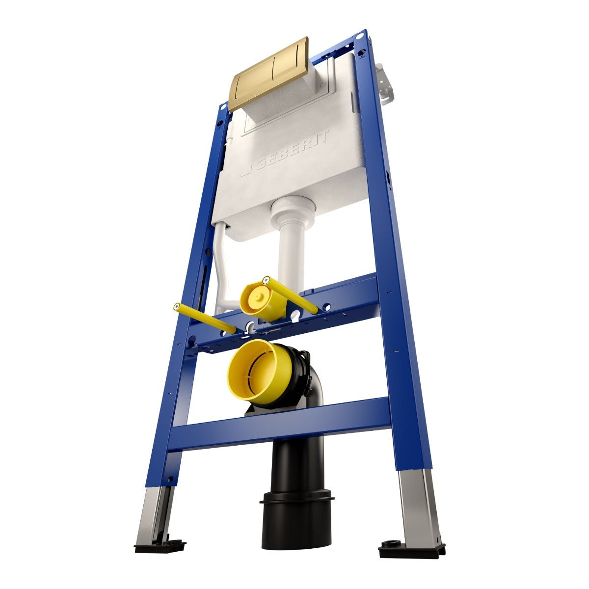 Geberit Alpha01 Square Dual Flush Plate - Brass - 115.055.QE.1 - TAP 'N' SHOWER