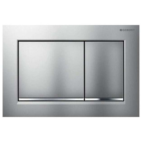 Geberit Omega30 Dual Flush Plate - Matt/Gloss Chrome - 115.080.JQ.1