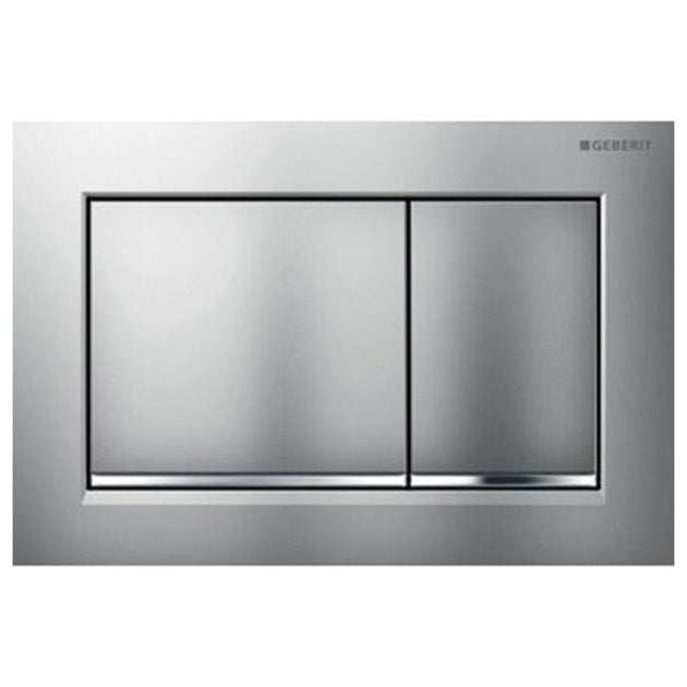Geberit Omega30 Dual Flush Plate - Matt/Gloss Chrome - 115.080.JQ.1 - TAP 'N' SHOWER