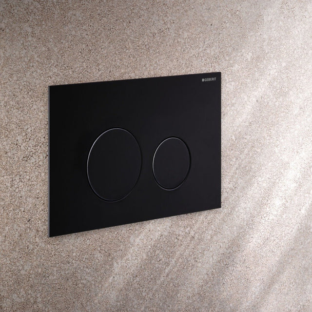 Geberit Sigma40 Round WC Dual Flush Plate - Matt Black - 115.628.14.1 - TAP 'N' SHOWER