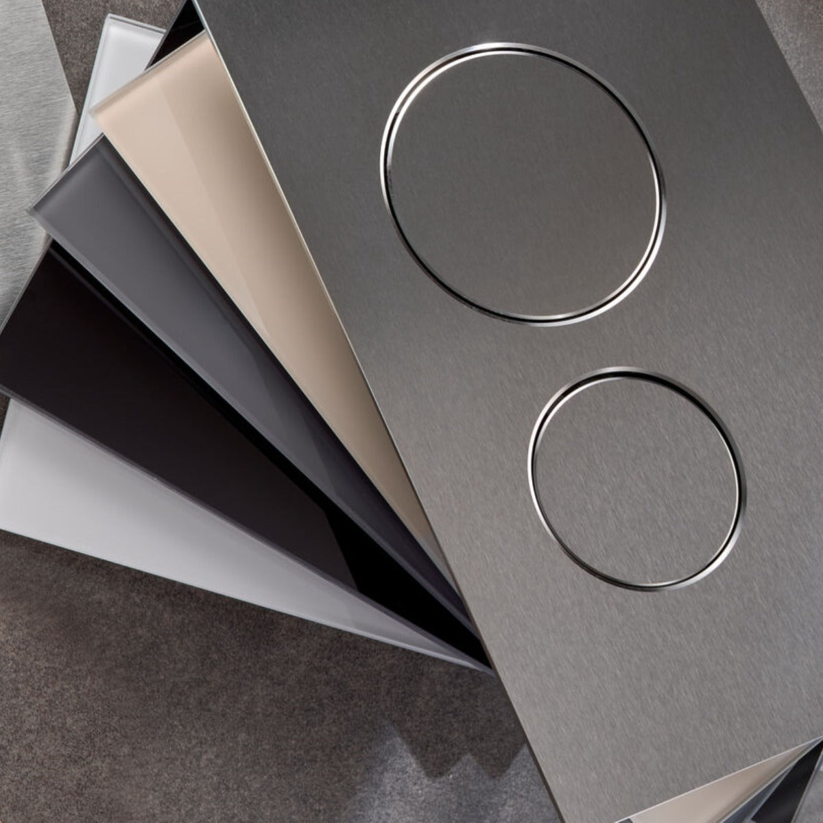 Geberit Sigma40 Round WC Dual Flush Plate - Bushed Chrome - 115.628.FW.1 - TAP 'N' SHOWER