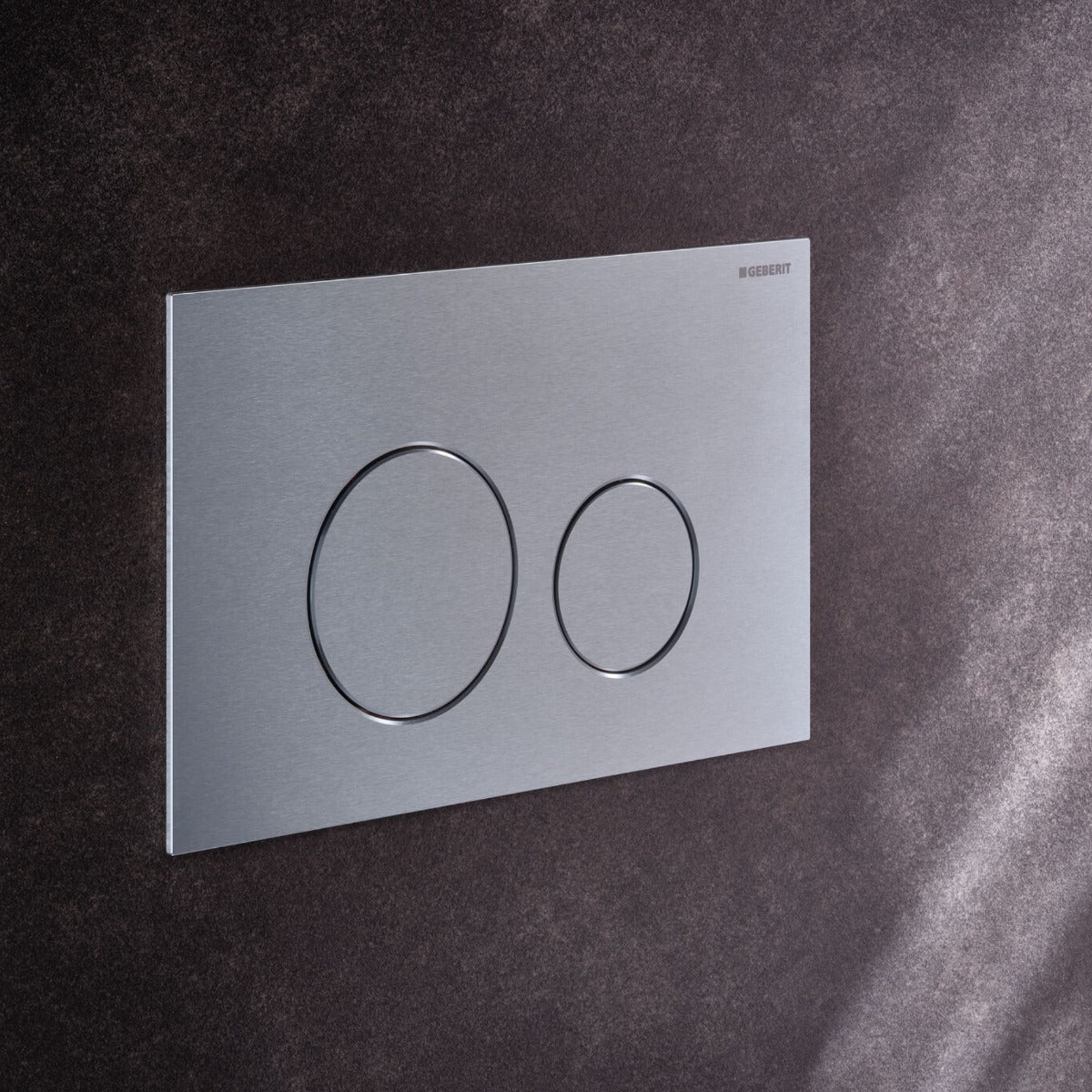 Geberit Sigma40 Round WC Dual Flush Plate - Bushed Chrome - 115.628.FW.1 - TAP 'N' SHOWER