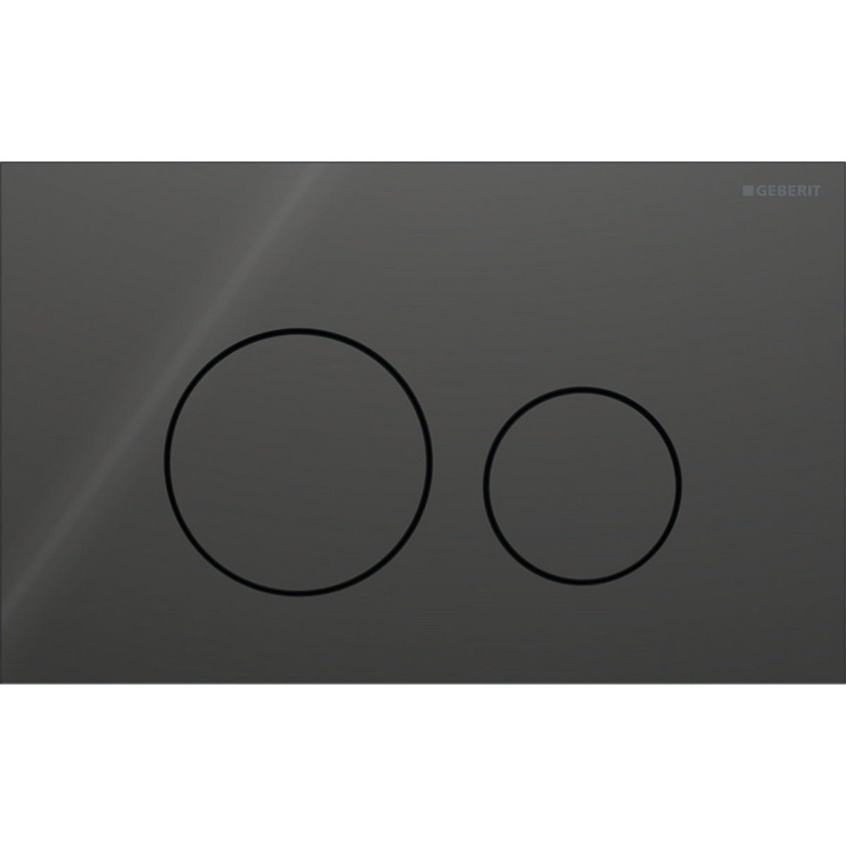 Geberit Sigma40 Round WC Dual Flush Plate - Lava Glass - 115.628.JK.1 - TAP 'N' SHOWER
