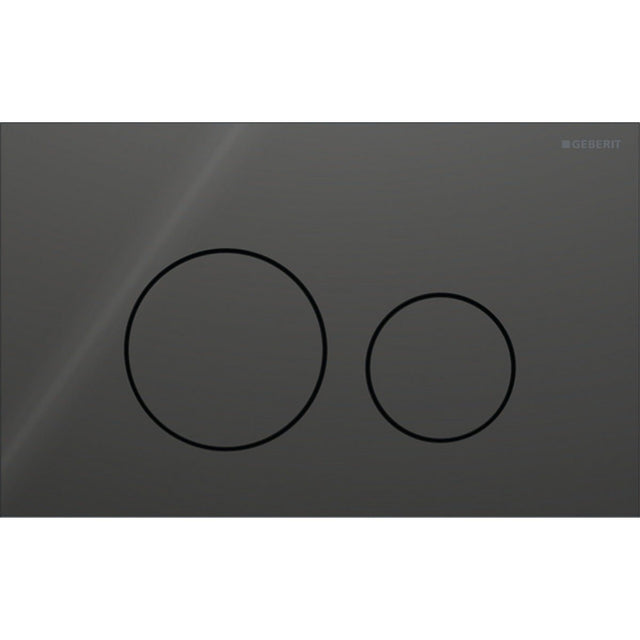 Geberit Sigma40 Round WC Dual Flush Plate - Lava Glass - 115.628.JK.1 - TAP 'N' SHOWER