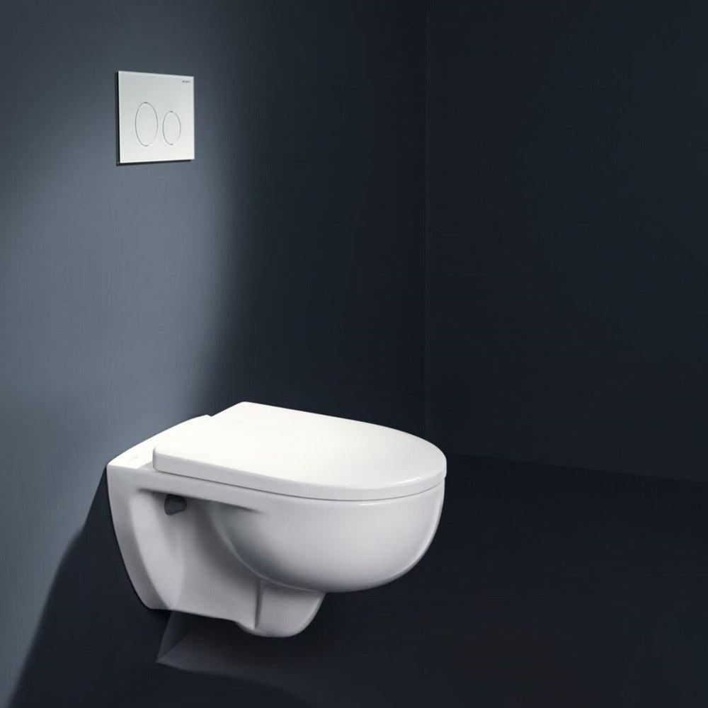Geberit Sigma40 Round WC Dual Flush Plate - Matt White - 115.628.JT.1 - TAP 'N' SHOWER