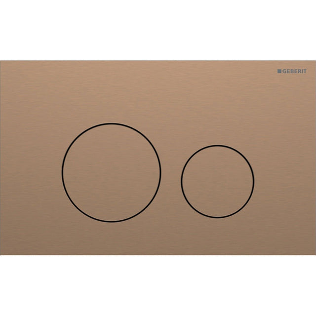 Geberit Sigma40 Round WC Dual Flush Plate - Brushed Red Gold - 115.628.QB.1 - TAP 'N' SHOWER