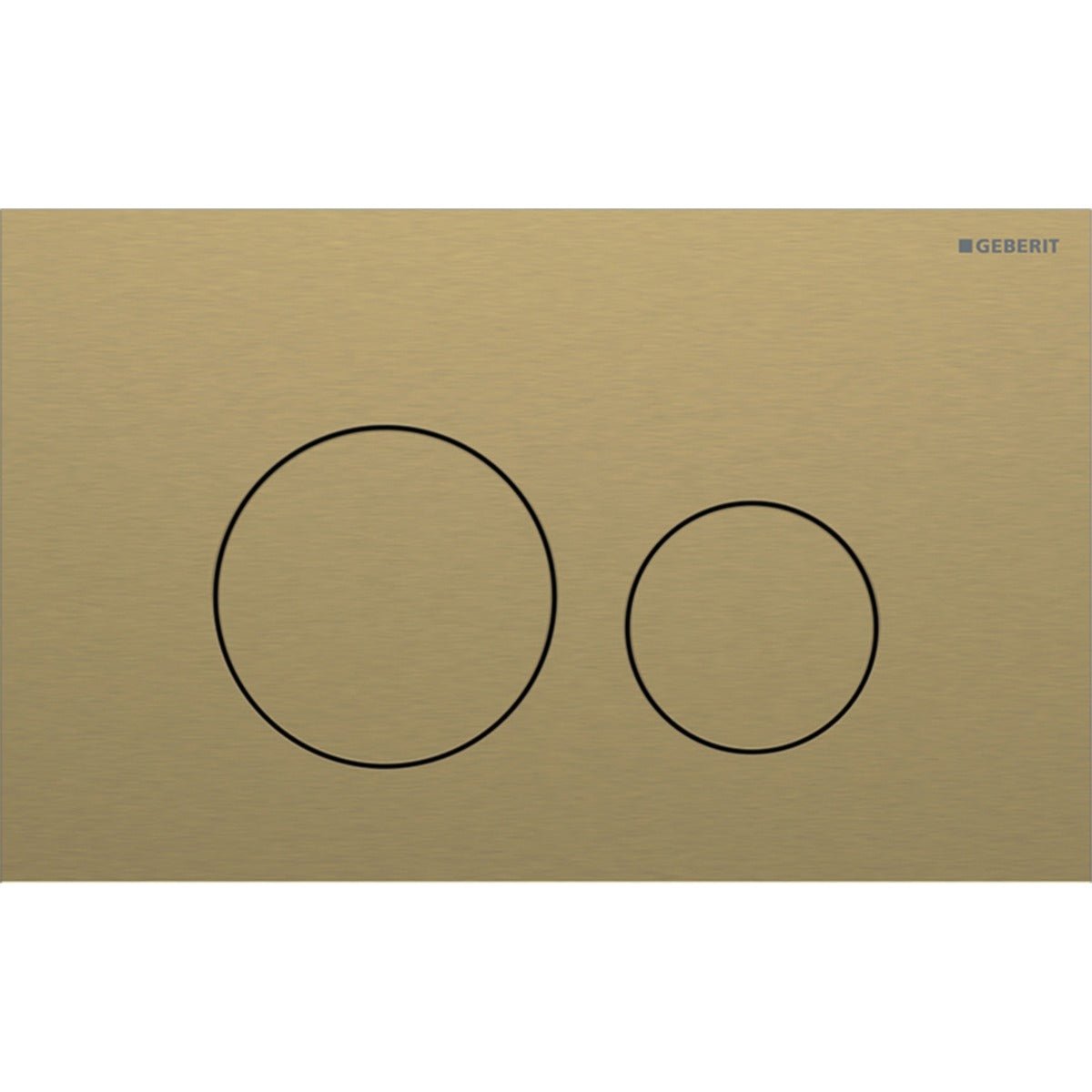 Geberit Sigma40 Round WC Dual Flush Plate - Brushed Brass - 115.628.QF.1 - TAP 'N' SHOWER