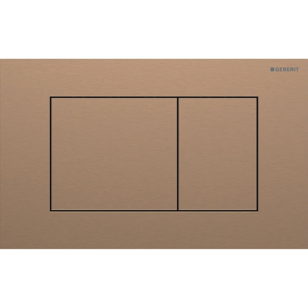 Geberit Sigma40 Square WC Dual Flush Plate - Brushed Red Gold - 115.629.QB.1 - TAP 'N' SHOWER