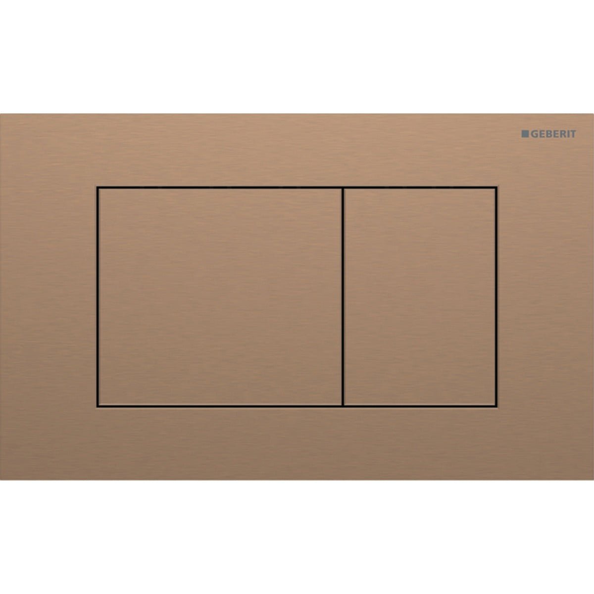 Geberit Sigma40 Square WC Dual Flush Plate - Brushed Red Gold - 115.629.QB.1 - TAP 'N' SHOWER