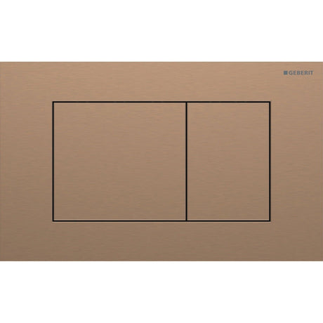 Geberit Sigma40 Square WC Dual Flush Plate - Brushed Red Gold - 115.629.QB.1 - TAP 'N' SHOWER