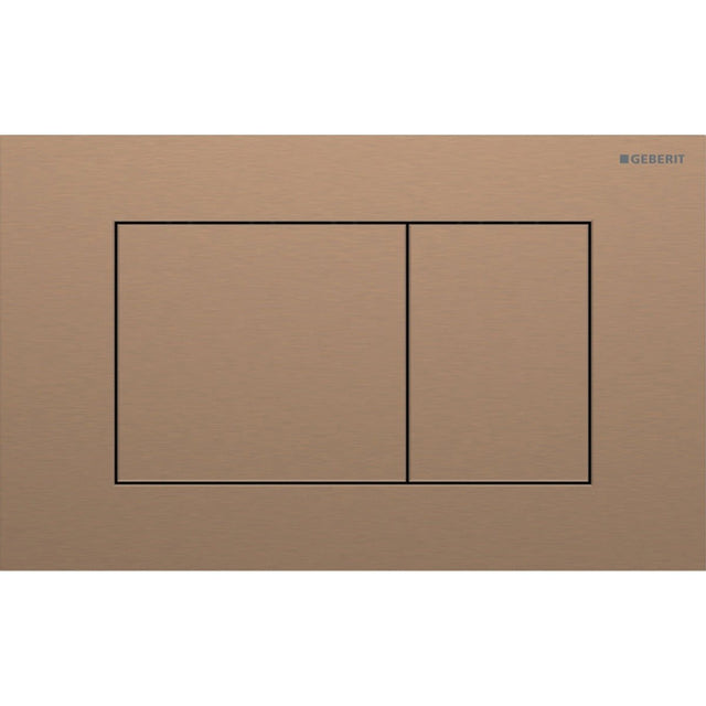 Geberit Sigma40 Square WC Dual Flush Plate - Brushed Red Gold - 115.629.QB.1 - TAP 'N' SHOWER