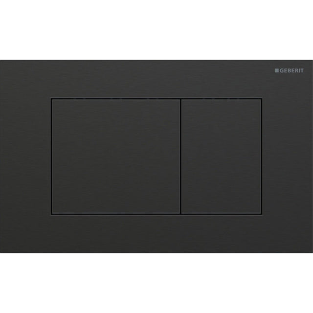 Geberit Sigma40 Square WC Dual Flush Plate - Brushed Black Chrome - 115.629.QD.1 - TAP 'N' SHOWER