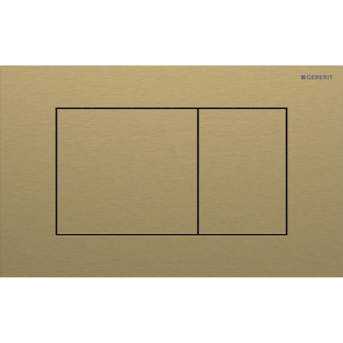 Geberit Sigma40 Square WC Dual Flush Plate - Brushed Brass - 115.629.QF.1 - TAP 'N' SHOWER