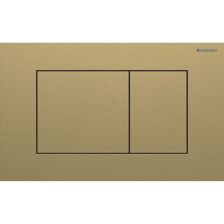 Geberit Sigma40 Square WC Dual Flush Plate - Brushed Brass - 115.629.QF.1 - TAP 'N' SHOWER