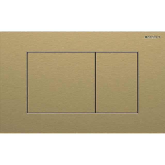 Geberit Sigma40 Square WC Dual Flush Plate - Brushed Brass - 115.629.QF.1 - TAP 'N' SHOWER