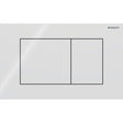 Geberit Sigma40 Square WC Dual Flush Plate - White Glass - 115.629.SI.1 - TAP 'N' SHOWER