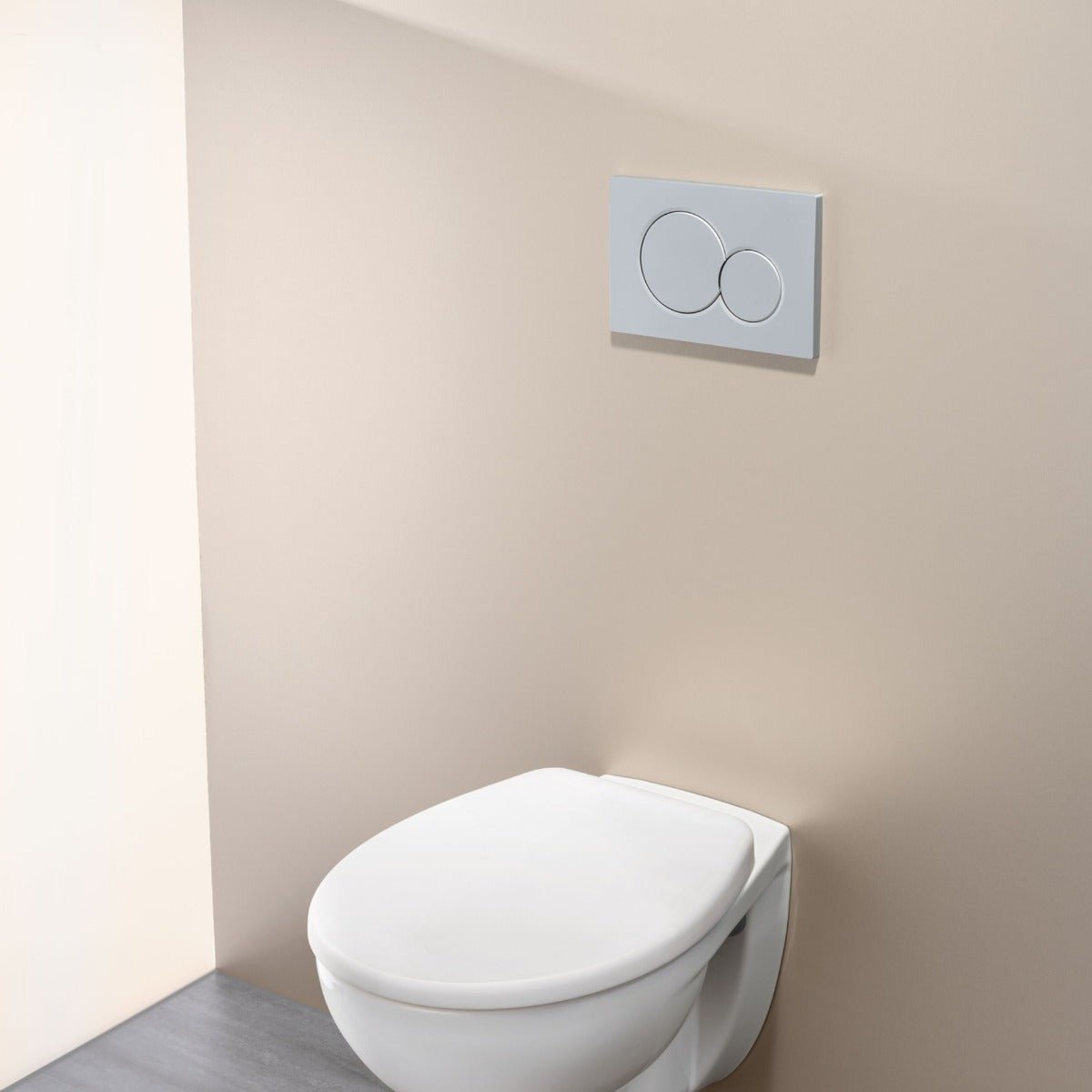 Geberit Sigma01 Round Dual Flush Plate with Anti - Fingerprint Coating - Matt Chrome - 115.770.JQ.5 - TAP 'N' SHOWER