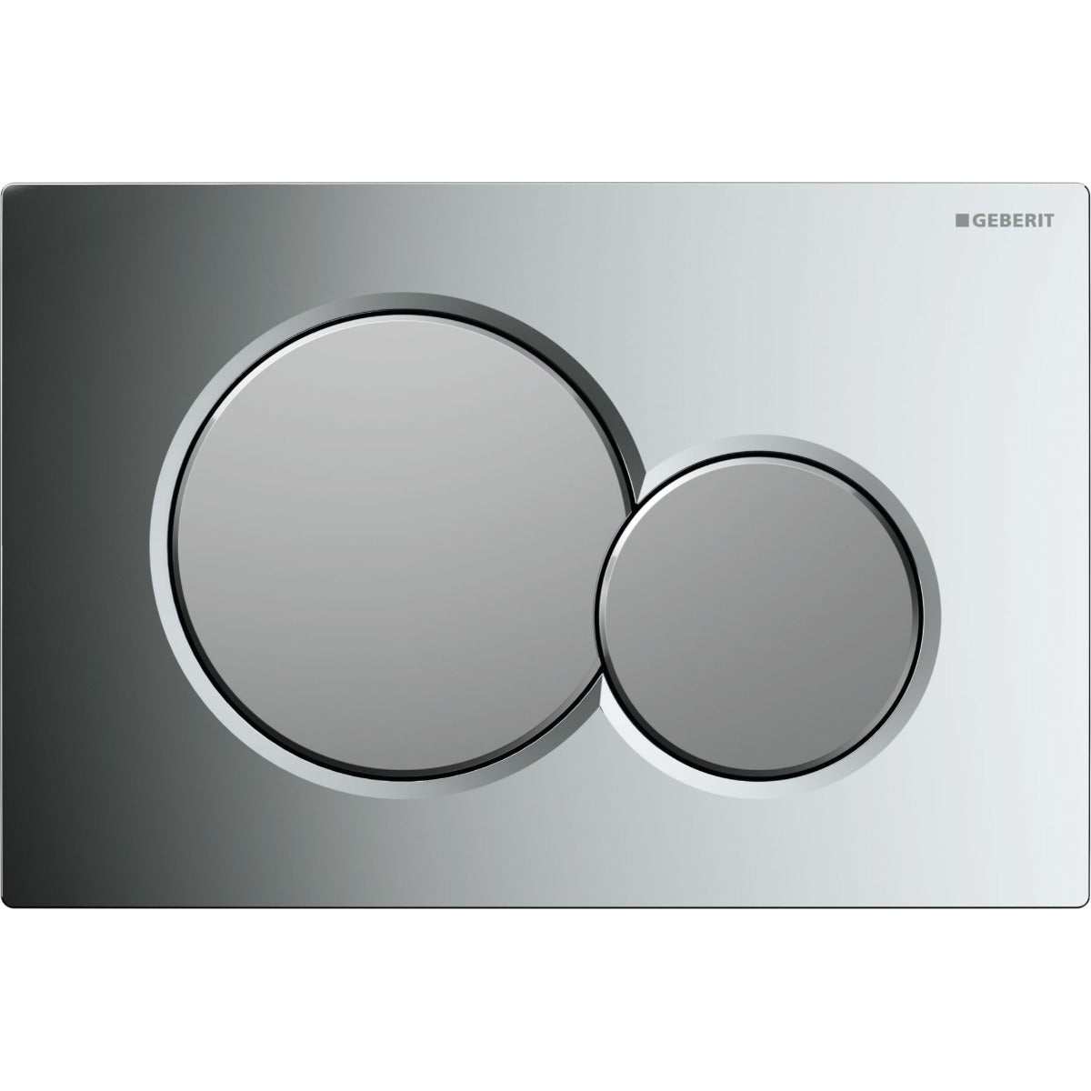 Geberit Sigma01 Rectangular Dual Flush Plate - Gloss/Matt Chrome - 115.770.KA.5 - TAP 'N' SHOWER