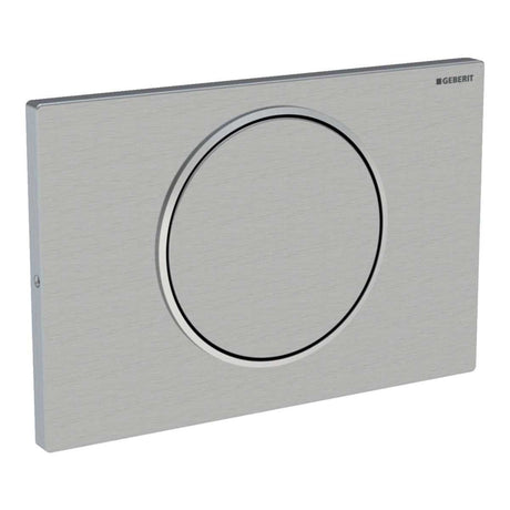 Geberit Sigma10 Modern Anti-Vandal Rectangular Single Flush Plate - Stainless Steel Brushed - 115.787.SN.5