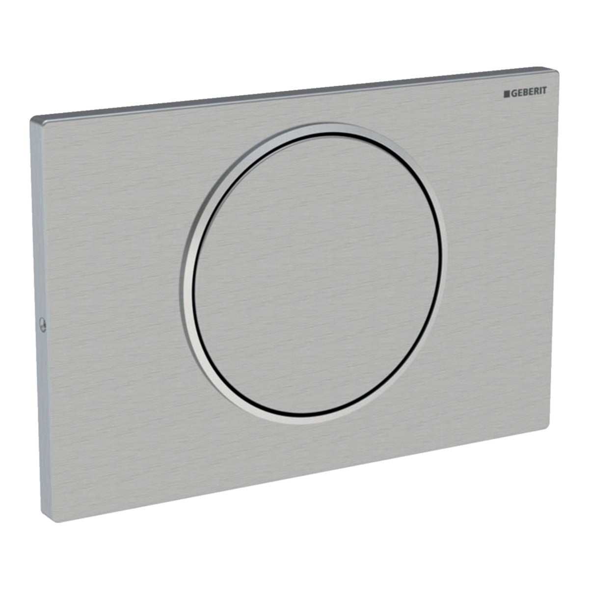 Geberit Sigma10 Modern Anti - Vandal Rectangular Single Flush Plate - Stainless Steel Brushed - 115.787.SN.5 - TAP 'N' SHOWER