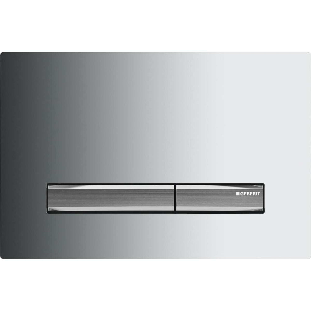 Geberit Sigma50 Modern Rectangular Dual Flush Plate - Gloss Chrome - 115.788.21.2