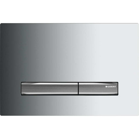 Geberit Sigma50 Modern Rectangular Dual Flush Plate - Gloss Chrome - 115.788.21.2