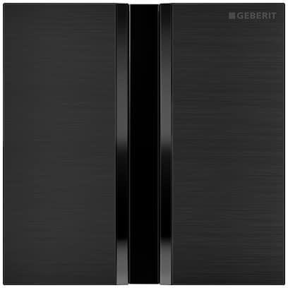 Geberit Sigma Hands Free Flush Plate For In Wall Urinal System - AC Power - Black Chrome - 116.026.QD.1 - TAP 'N' SHOWER
