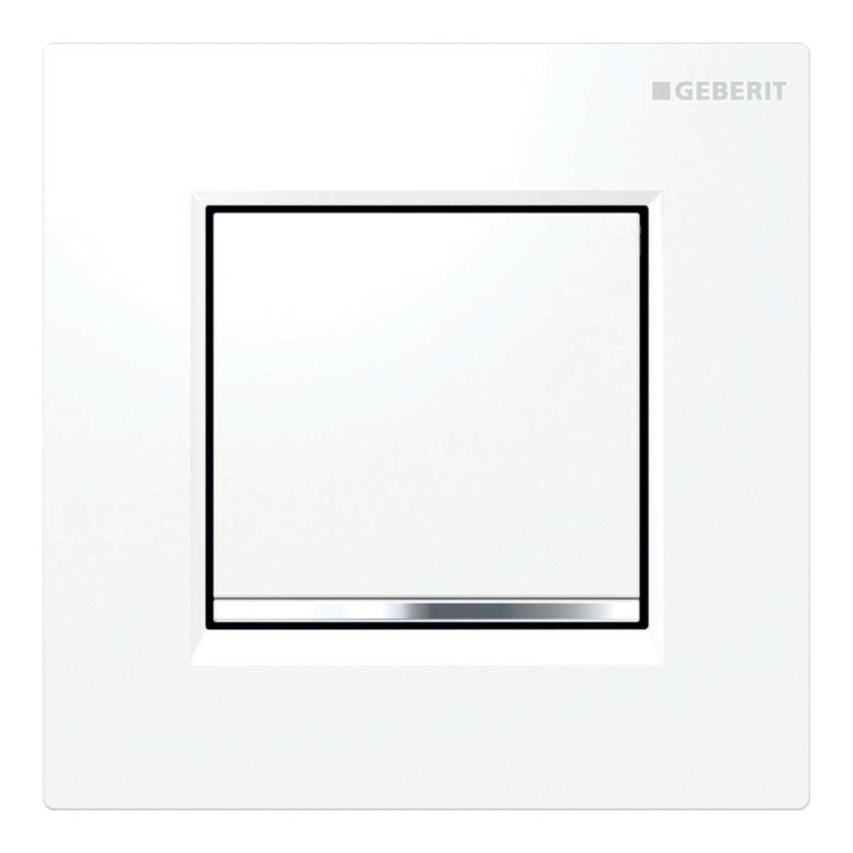 Geberit Sigma30 Modern Urinal Pneumatic Flush Plate - White/Chrome - 116.017.KJ.1