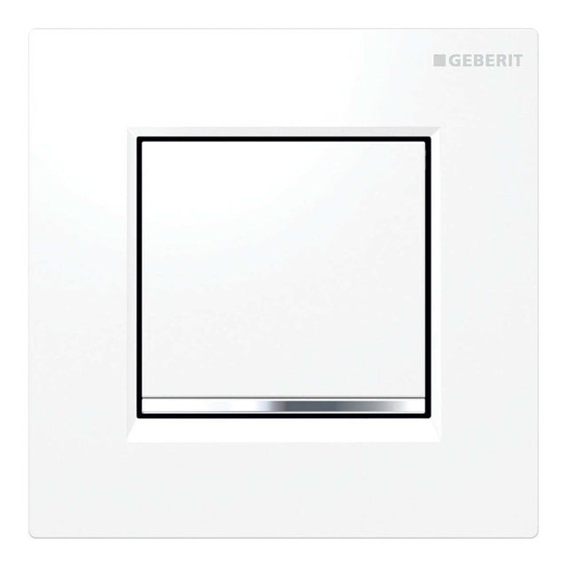 Geberit Sigma30 Modern Urinal Pneumatic Flush Plate - White/Chrome - 116.017.KJ.1