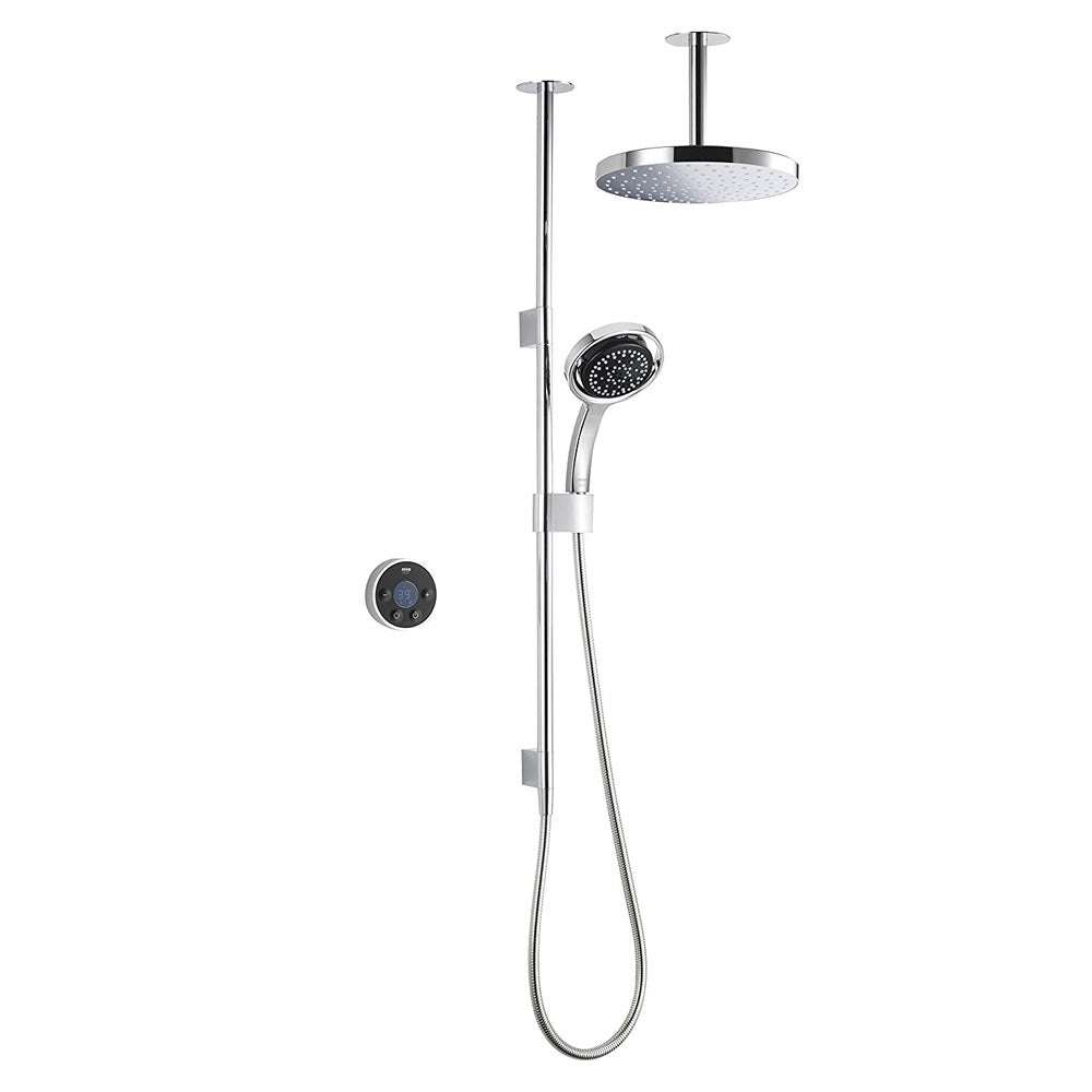 Mira Platinum Chrome Dual Complete Pumped Digital Shower Ceiling Fed -