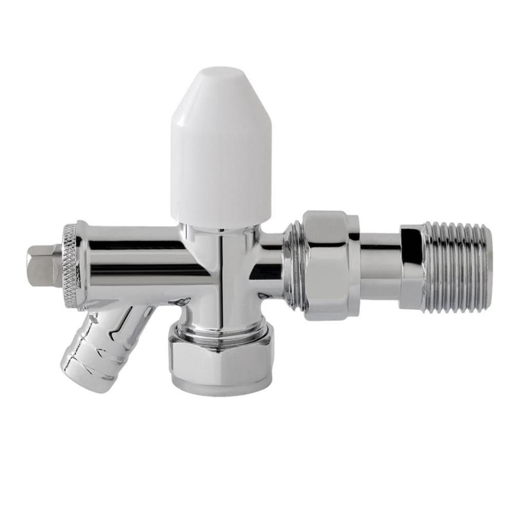 Eastbrook Lockshield with Drain Valves 15mm - Chrome - 12.052 - TAP 'N' SHOWER