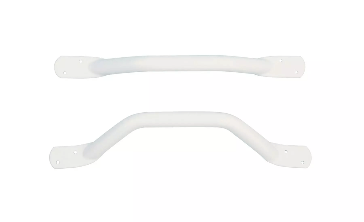 Bathex Essential Flat End Grab Rail 300mm - White - 12100 - TAP 'N' SHOWER