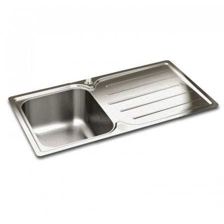 CARRON PHOENIX ADELPHI 100 stainless steel 1 bowl kitchen sink with drainer, durable and modern design