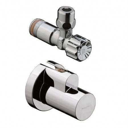 Hansgrohe Angle Valve with 3/8" connection and removable chrome cover for plumbing systems