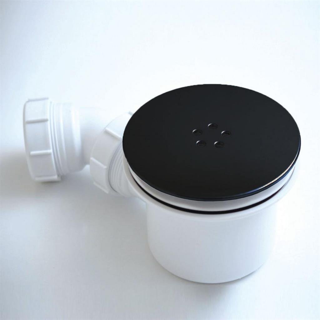 Eastbrook Fast Flow Shower Waste 90mm - Matt Black - 14.502 - TAP 'N' SHOWER