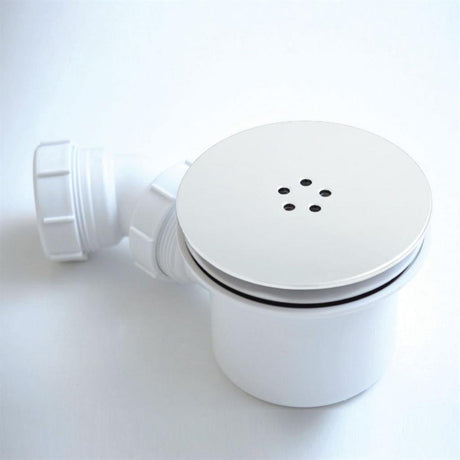 Eastbrook Fast Flow Shower Waste 90mm - Matt White - 14.508 - TAP 'N' SHOWER