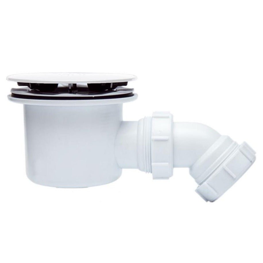Eastbrook Fast Flow Shower Waste 90mm - Matt White - 14.508 - TAP 'N' SHOWER