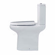 Oakham Lily Rimless Comfort Height Close Coupled Toilet Pan with Push Button Cistern & Soft Close Seat - White - TAP 'N' SHOWER