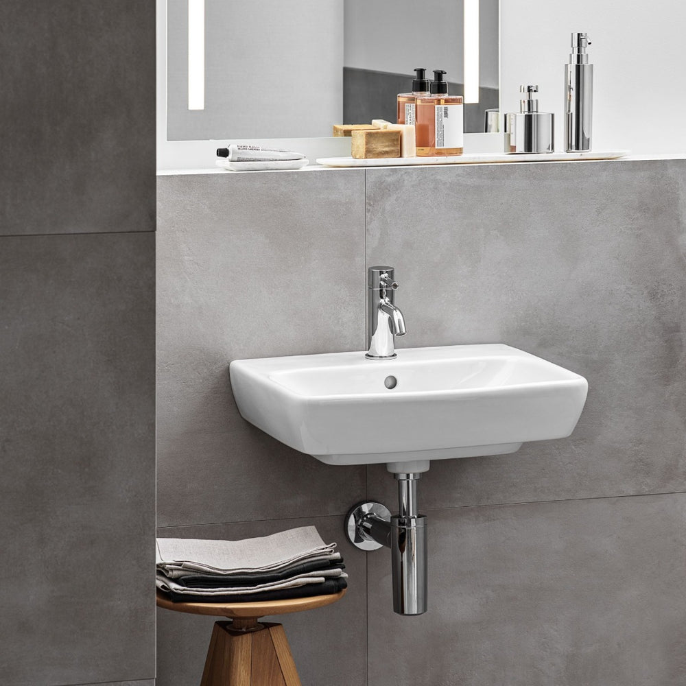 Geberit Washbasin Drain with Trap & Waste Plug with Push Actuation - Gloss Chrome - 151.021.21.1 - TAP 'N' SHOWER