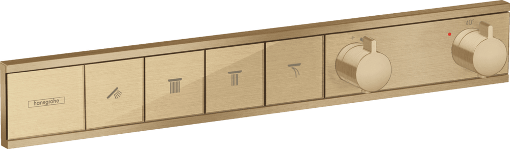Hansgrohe Rainselect Thermostat For Concealed Installation For 4 Functions - Brushed Bronze - 15382140 - TAP 'N' SHOWER