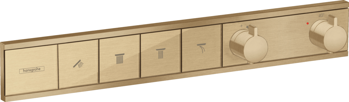 Hansgrohe Rainselect Thermostat For Concealed Installation For 4 Functions - Brushed Bronze - 15382140 - TAP 'N' SHOWER