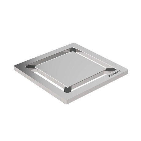 Geberit PSquare Design Shower Grating 71 x 71mm - Brushed Stainless Steel - 154.312.00.1 - TAP 'N' SHOWER