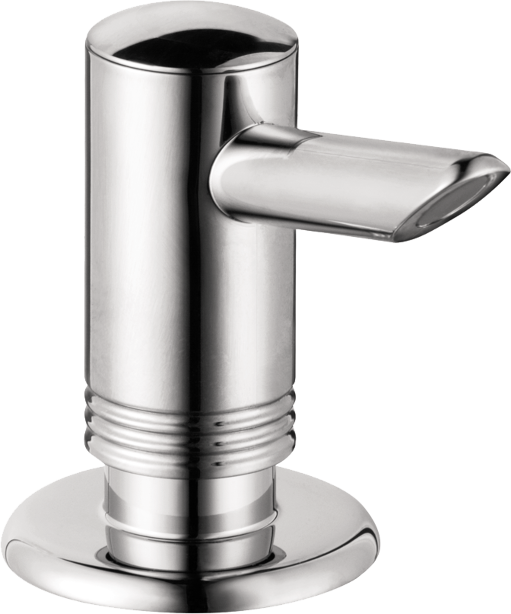 Hansgrohe Soap Dispenser in chrome with modern, durable design for bathroom hygiene and elegance