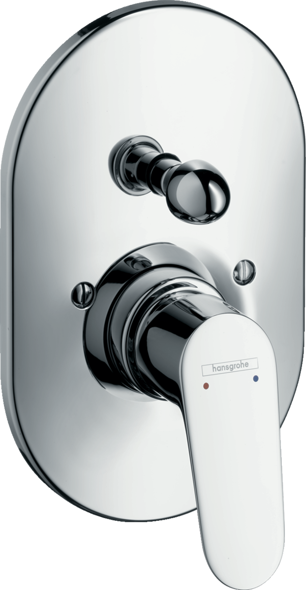 Hansgrohe Focus single lever manual bath mixer with chrome finish for concealed installation