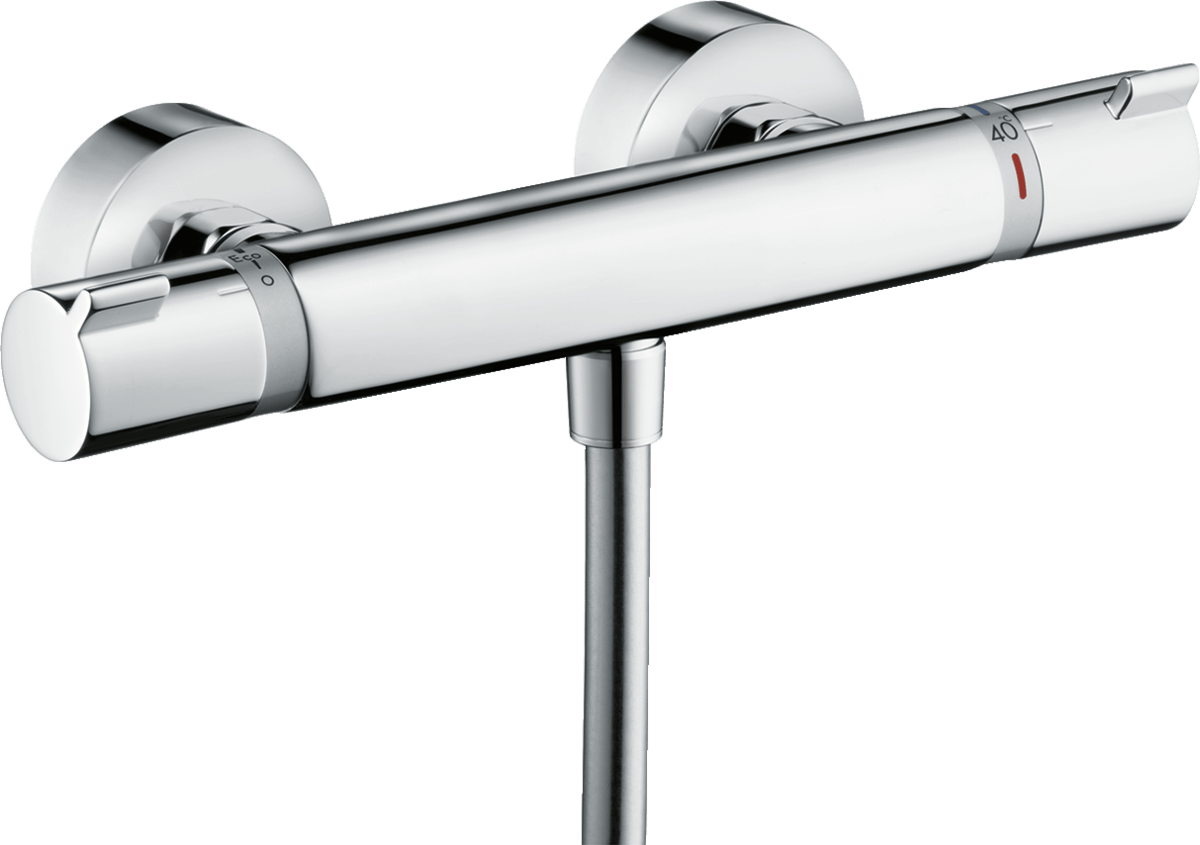 Hansgrohe Ecostat Thermostatic Shower Mixer Comfort For Exposed Installation Hotel Quality - Chrome - 13113000 - TAP 'N' SHOWER
