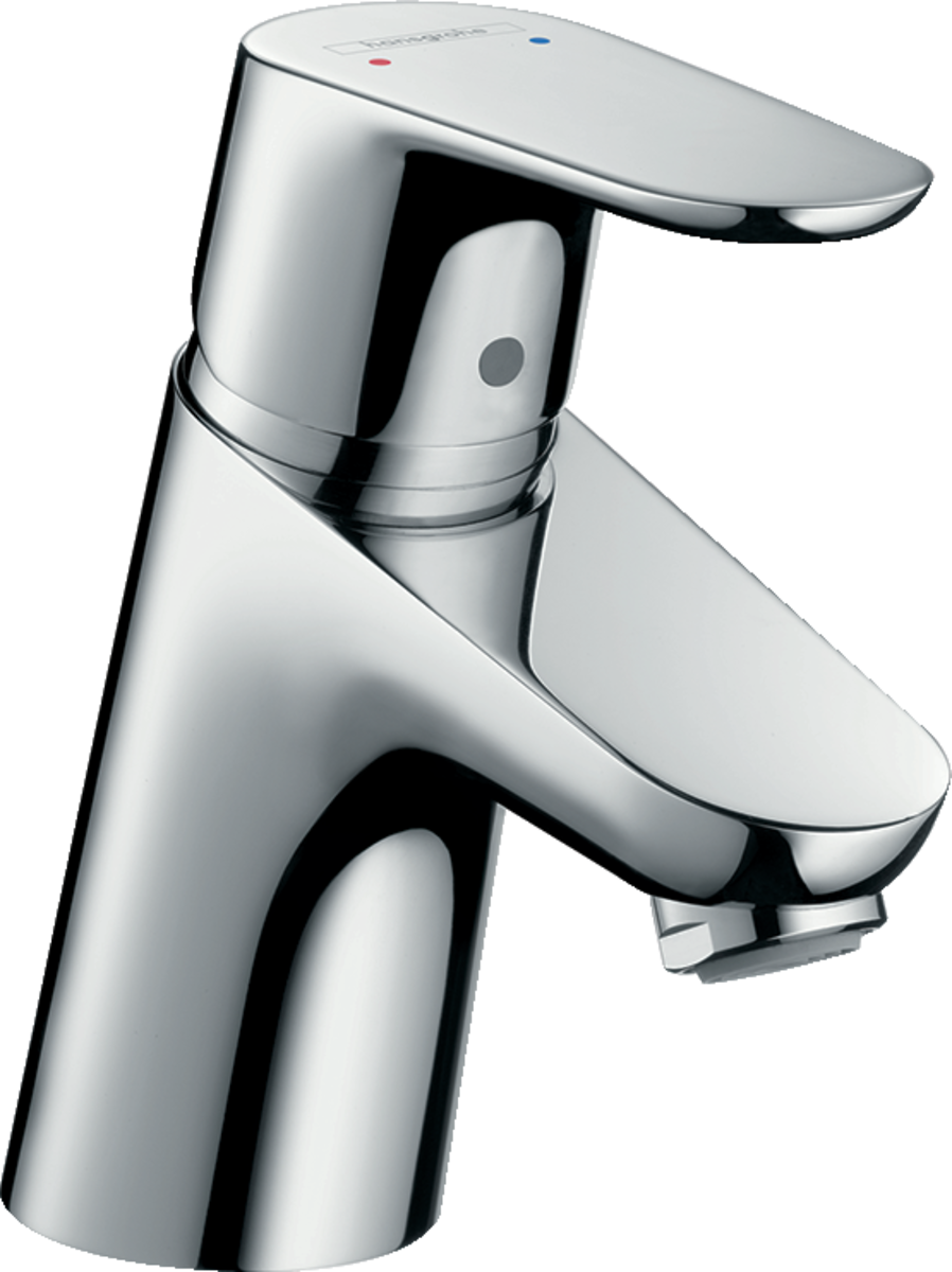 Hansgrohe Focus Single Lever chrome basin mixer with push-open waste and EcoSmart technology