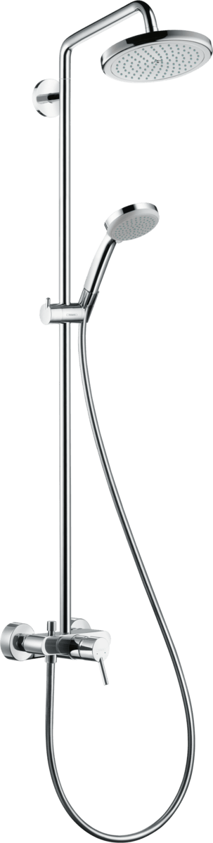Hansgrohe Croma Showerpipe 220 1jet With Manual Shower Mixer - Chrome - 27222000 - TAP 'N' SHOWER