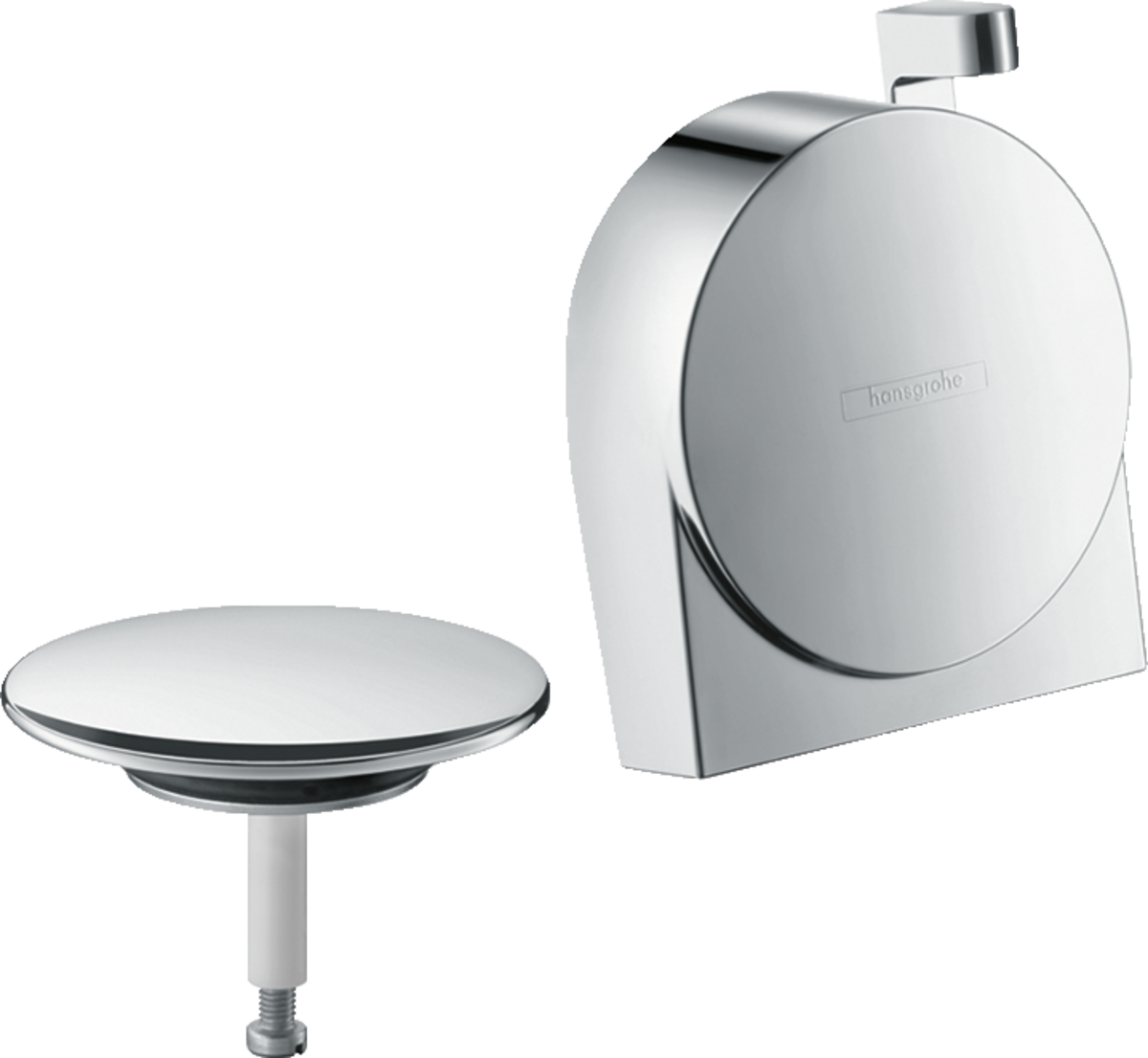 Hansgrohe Exafill S chrome bath filler with integrated waste and overflow set, sleek and durable design