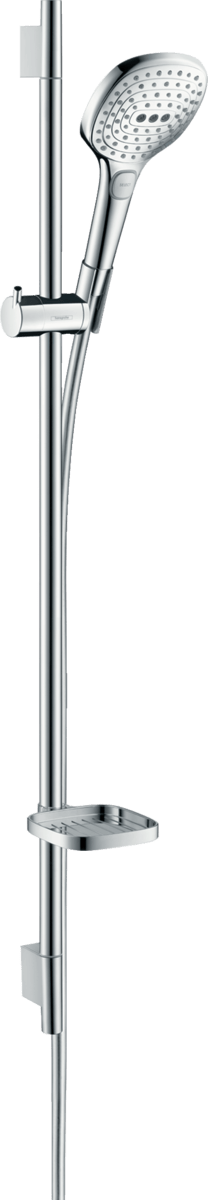 Hansgrohe Raindance Select E Shower Set 120 3jet Ecosmart 9 L/min With Shower Rail 90 Cm And Soap Dish - Chrome - 26623000 - TAP 'N' SHOWER